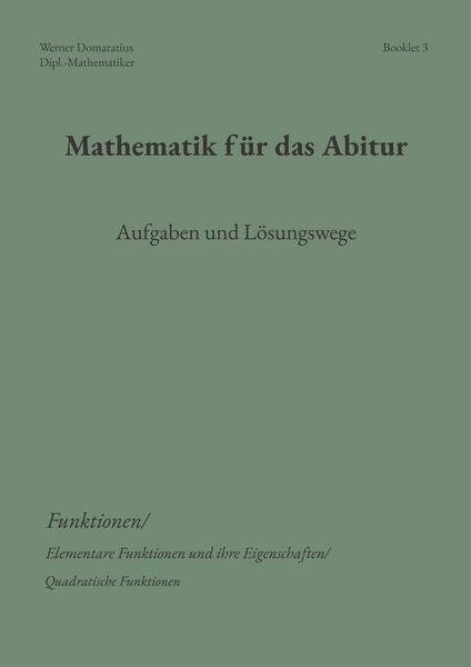 Produktbild: Mathematik f&uuml;r das Abitur