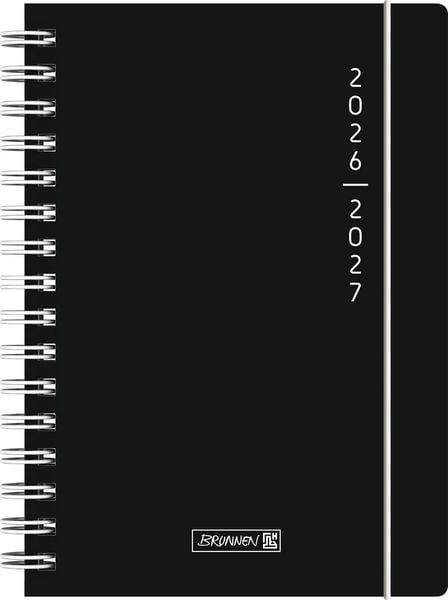 Produktbild: Sch&uuml;lerkalender 2026/2027 "Plain Black" | A5, Kunststoff