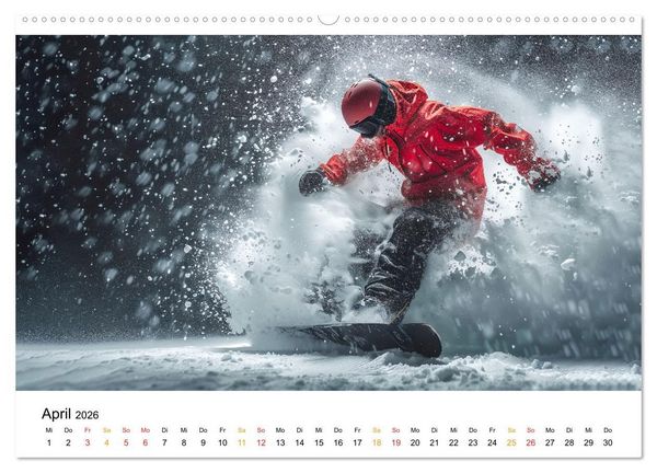 Produktbild: Kufen, Ski & Snowboard (hochwertiger Premium Wandkalender 2026 DIN A2 quer), Kunstdruck in Hochglanz