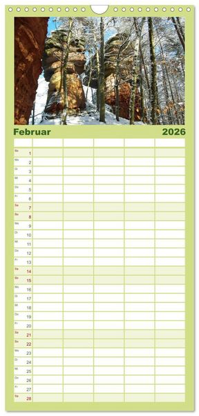 Produktbild: Familienplaner 2026 - Oasen der Ruhe 2026 / Geburtstagskalender mit 5 Spalten (Wandkalender, 21 x 45 cm) CALVENDO