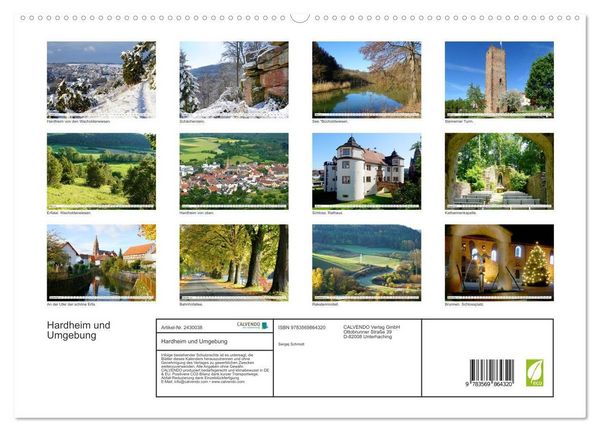Produktbild: Hardheim und Umgebung (hochwertiger Premium Wandkalender 2027 DIN A2 quer), Kunstdruck in Hochglanz