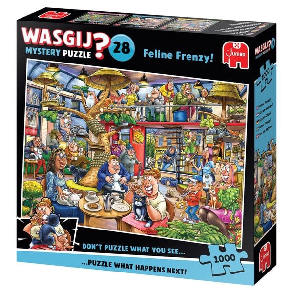 Produktbild: Wasgij Mystery 28 - Feline Frenzy - Puzzle 1000 Teile
