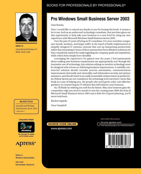 Produktbild: Pro Windows Small Business Server 2003