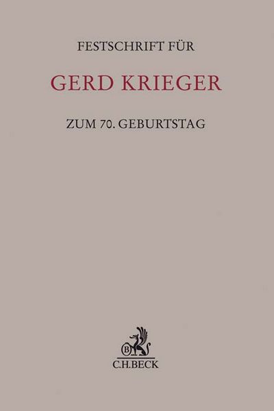 Produktbild: Festschrift f&uuml;r Gerd Krieger zum 70. Geburtstag