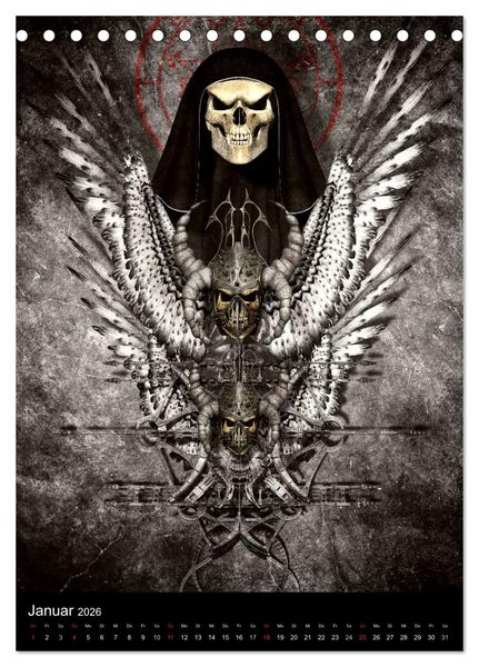 Produktbild: S.O.D. - Skulls Of Death Vol. I - Totenkopf Artworks (Tischkalender 2026 DIN A5 hoch), CALVENDO Monatskalender