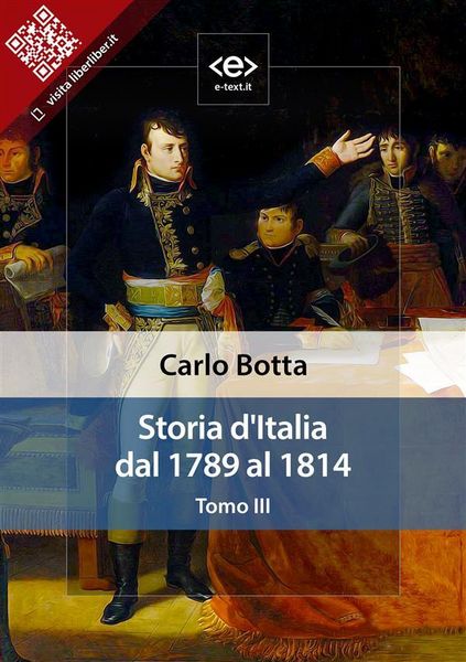 Produktbild: Storia d'Italia dal 1789 al 1814. Tomo III