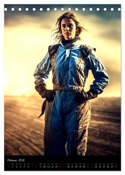 Produktbild: Dirt Race Girls (Tischkalender 2026 DIN A5 hoch), CALVENDO Monatskalender