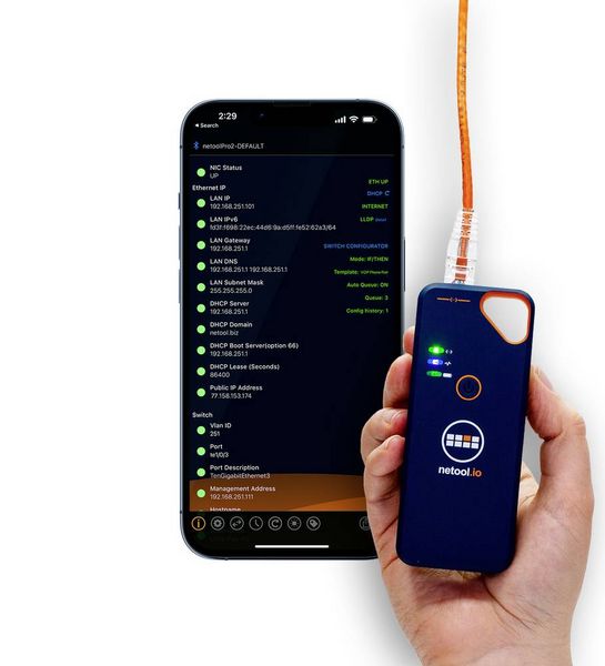 Produktbild: Netool IO Netzwerkpr&uuml;fger&auml;t NE1D Pro2 NE1D Netzwerk