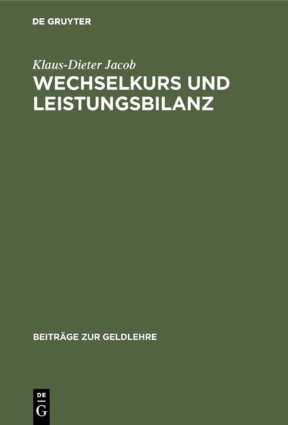 Produktbild: Wechselkurs und Leistungsbilanz