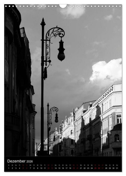Produktbild: Prag - Die goldene Stadt in monochrom (Wandkalender 2026 DIN A3 hoch), CALVENDO Monatskalender