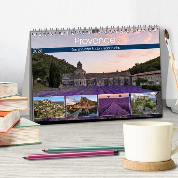 Produktbild: Provence, der sinnliche S&uuml;den Frankreichs (Tischkalender 2026 DIN A5 quer), CALVENDO Monatskalender
