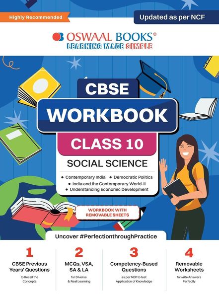 Oswaal CBSE Workbook | Social Science | Class 10 | Updated as per NCF | For better results | For 2024 Exam