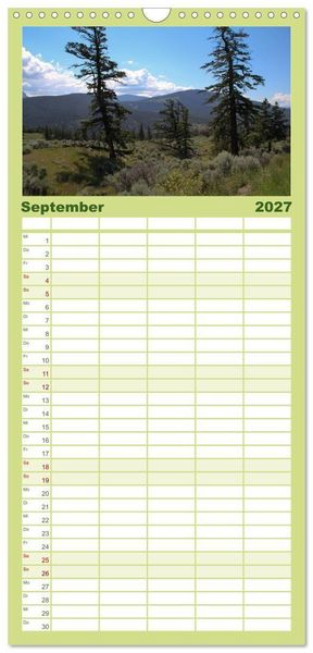 Produktbild: Familienplaner 2027 - Kanada mit 5 Spalten (Wandkalender, 21 x 45 cm) CALVENDO