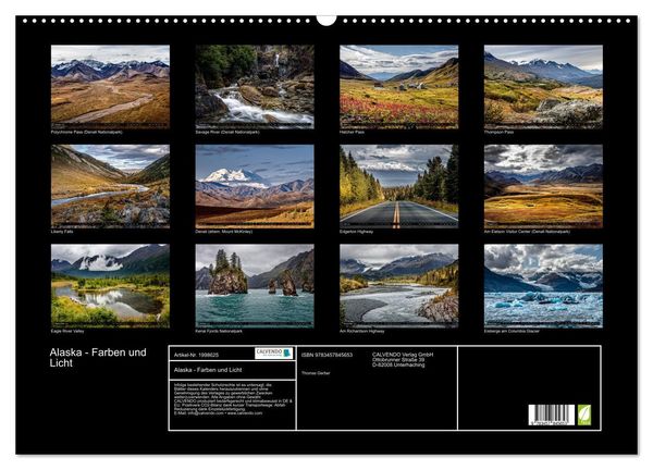 Produktbild: Alaska - Farben und Licht (Wandkalender 2026 DIN A2 quer), CALVENDO Monatskalender