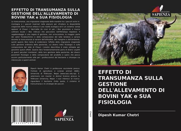 Produktbild: Effetto Di Transumanza Sulla Gestione Dell'allevamento Di Bovini Yak E Sua Fisiologia