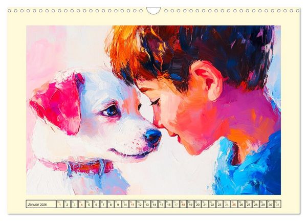 Produktbild: Mensch und Hund. Herzensverbindungen (Wandkalender 2026 DIN A3 quer), CALVENDO Monatskalender