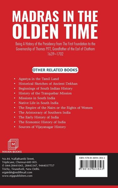Produktbild: Madras in The Olden Time
