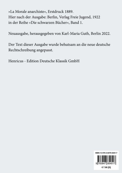Produktbild: Anarchistische Moral (Gro&szlig;druck)