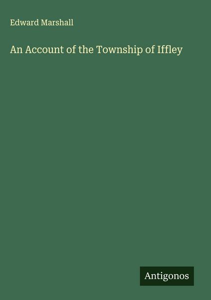 Produktbild: An Account of the Township of Iffley