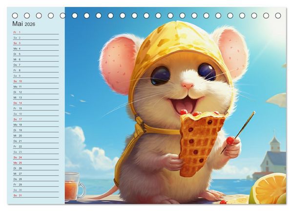 Produktbild: Mausiges Spektakel. Zauberhafter Maus-Alltag (Tischkalender 2026 DIN A5 quer), CALVENDO Monatskalender