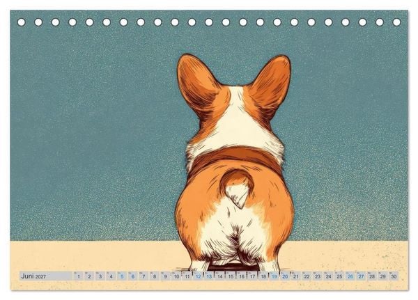 Produktbild: Corgi-Charme (Tischkalender 2027 DIN A5 quer), CALVENDO Monatskalender