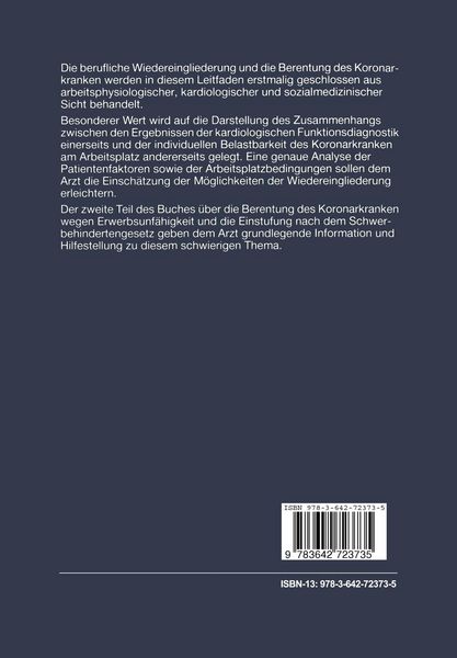 Produktbild: Leitfaden zur beruflichen Wiedereingliederung und Berentung des Koronarkranken