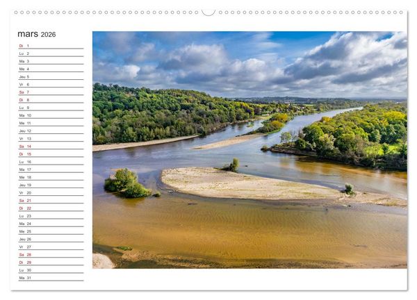 Produktbild: Les couleurs de l'Allier - Un affluent la Loire (Calendrier mural 2026 DIN A2 vertical) calendrier de bureau