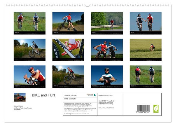 Produktbild: BIKE and FUN (hochwertiger Premium Wandkalender 2026 DIN A2 quer), Kunstdruck in Hochglanz