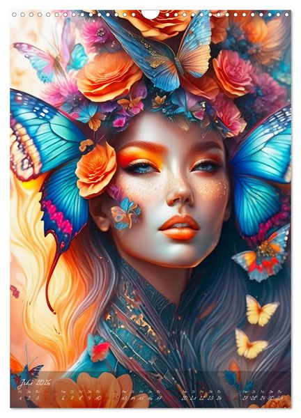 Produktbild: Mystische Frauen - G&ouml;ttinnen der Metamorphose (Wandkalender 2026 DIN A3 hoch), CALVENDO Monatskalender