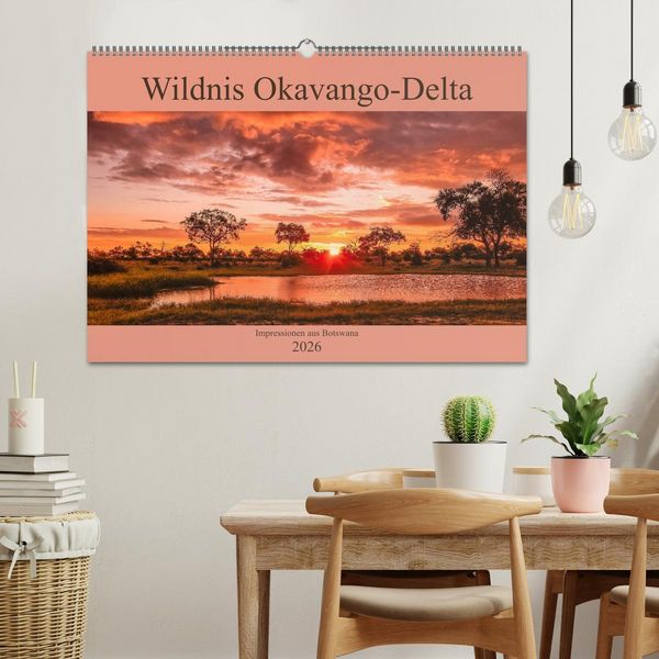 Produktbild: Wildnis Okavango-Delta (Wandkalender 2026 DIN A2 quer), CALVENDO Monatskalender