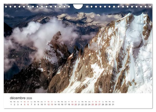 Produktbild: Paysages Le massif du Mont-Blanc (Calendrier mural 2026 DIN A4 vertical), CALVENDO calendrier mensuel