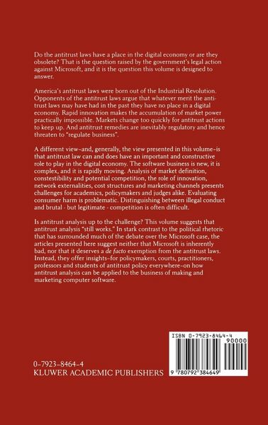 Produktbild: Competition, Innovation and the Microsoft Monopoly: Antitrust in the Digital Marketplace