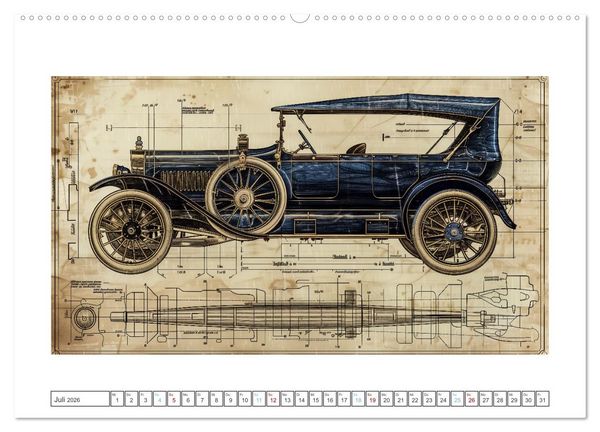 Produktbild: Fantastische Oldtimer (Wandkalender 2026 DIN A2 quer), CALVENDO Monatskalender