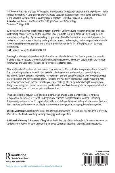 Produktbild: A Long View of Undergraduate Research