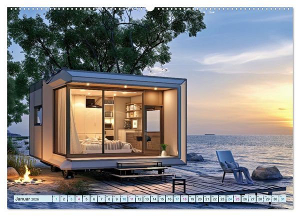 Produktbild: Tiny Houses - wohnen auf kleinstem Raum (Wandkalender 2026 DIN A2 quer), CALVENDO Monatskalender