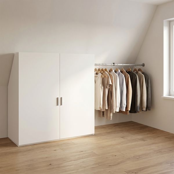 Produktbild: Dachschr&auml;gen Kleiderschrank mit Stange Dacho L