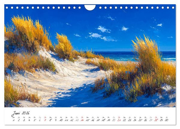 Produktbild: Sylt - Acrylmalerei von der Nordsee-Insel (Wandkalender 2026 DIN A4 quer), CALVENDO Monatskalender