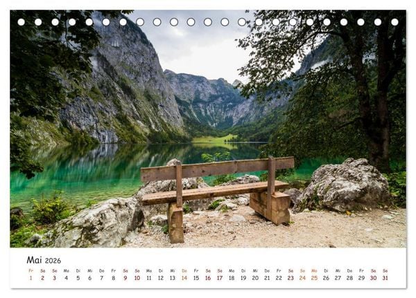 Produktbild: Einzigartige Seen in Bayern (Tischkalender 2026 DIN A5 quer), CALVENDO Monatskalender