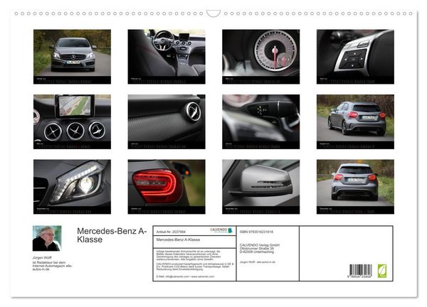 Produktbild: Mercedes-Benz A-Klasse (Wandkalender 2026 DIN A2 quer), CALVENDO Monatskalender