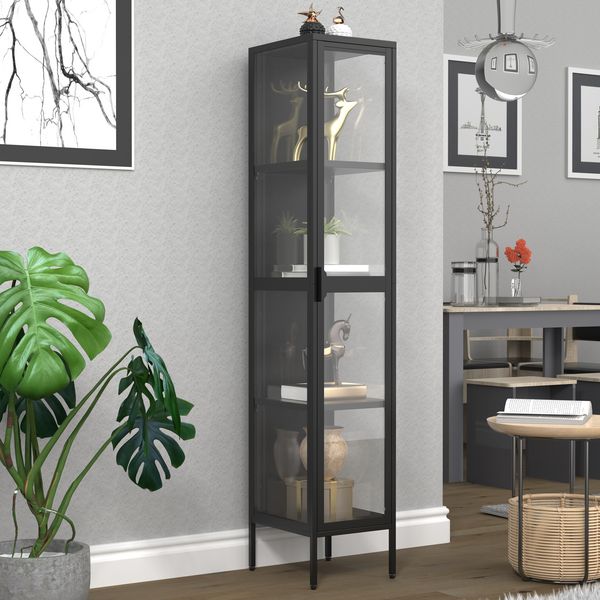 Produktbild: Stahl Glas Vitrine Schaukasten Floka XL