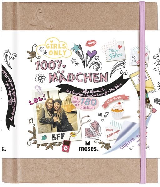 Produktbild: 100% M&auml;dchen: Alles &uuml;ber mich - Das kreative Ideenbuch nur f&uuml;r M&auml;dchen