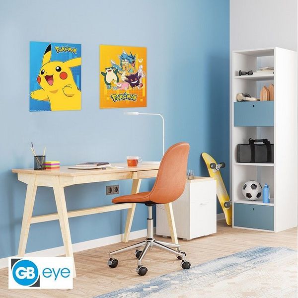 Produktbild: POKEMON Set 2 Chibi Posters - Farbige Charaktere (52x38)