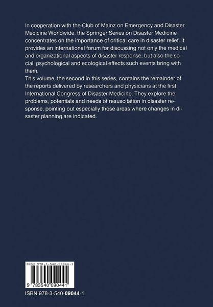Produktbild: Resuscitation and Life Support in Disasters, Relief of Pain and Suffering in Disaster Situations