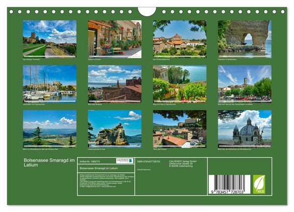 Produktbild: Bolsenasee Smaragd im Latium (Wandkalender 2026 DIN A4 quer), CALVENDO Monatskalender