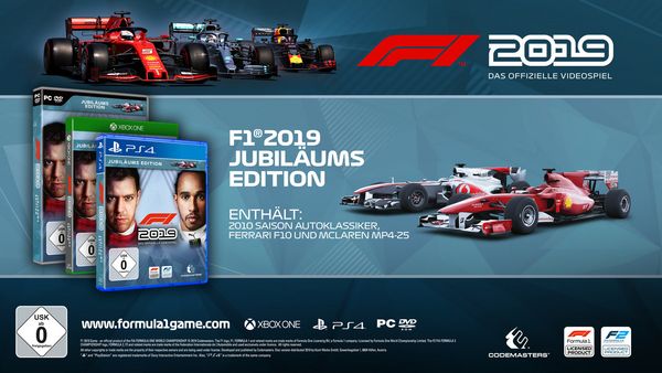 Produktbild: F1 2019 (Jubil&auml;ums Edition)