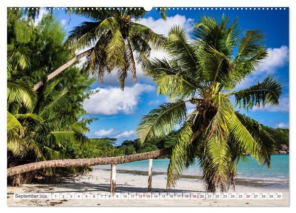 Produktbild: Inseln, Licht und Meer - die Seychellen (Wandkalender 2026 DIN A2 quer), CALVENDO Monatskalender