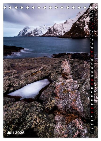 Produktbild: Lofoten. Poetische Landschaften (Tischkalender 2026 DIN A5 hoch), CALVENDO Monatskalender