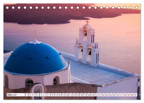 Produktbild: Santorini - Insel im Licht der &Auml;g&auml;is (Tischkalender 2027 DIN A5 quer), CALVENDO Monatskalender