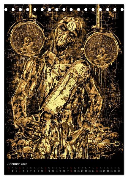 Produktbild: BLOODBOY/ HORROR ILLUSTRATION V1 (Tischkalender 2026 DIN A5 hoch), CALVENDO Monatskalender