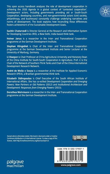 Produktbild: The Palgrave Handbook of Development Cooperation for Achieving the 2030 Agenda